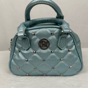 Badgley Mischka Mini Dome Quilted and Studded Handbag/Satchel